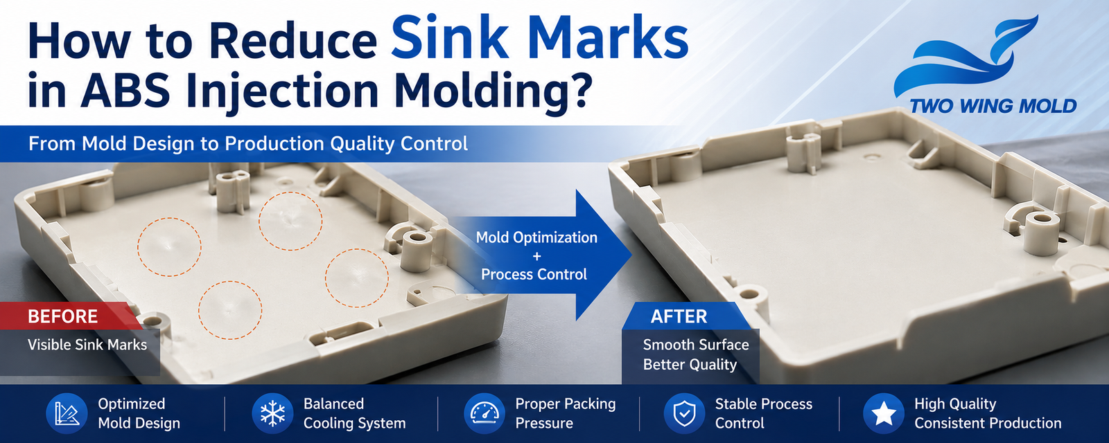 How to Reduce Sink Marks in ABS Injection Molding